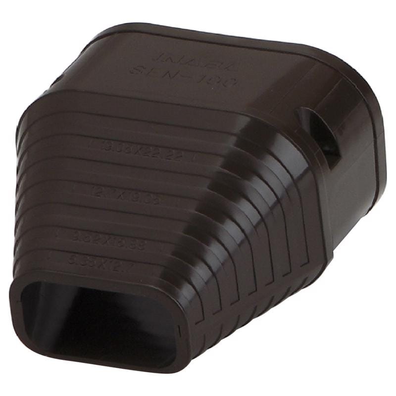 Slimduct 85467 Lineset Cover End Fitting 3.75 in. W X 3 in. H Brown