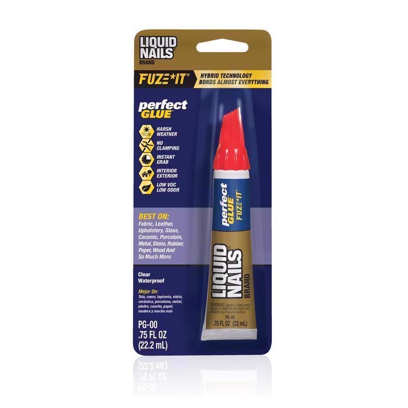 Liquid Nails PG-00 Fuze-It High Strength Hybrid Adhesive Clear Perfect Glue 0.75 oz