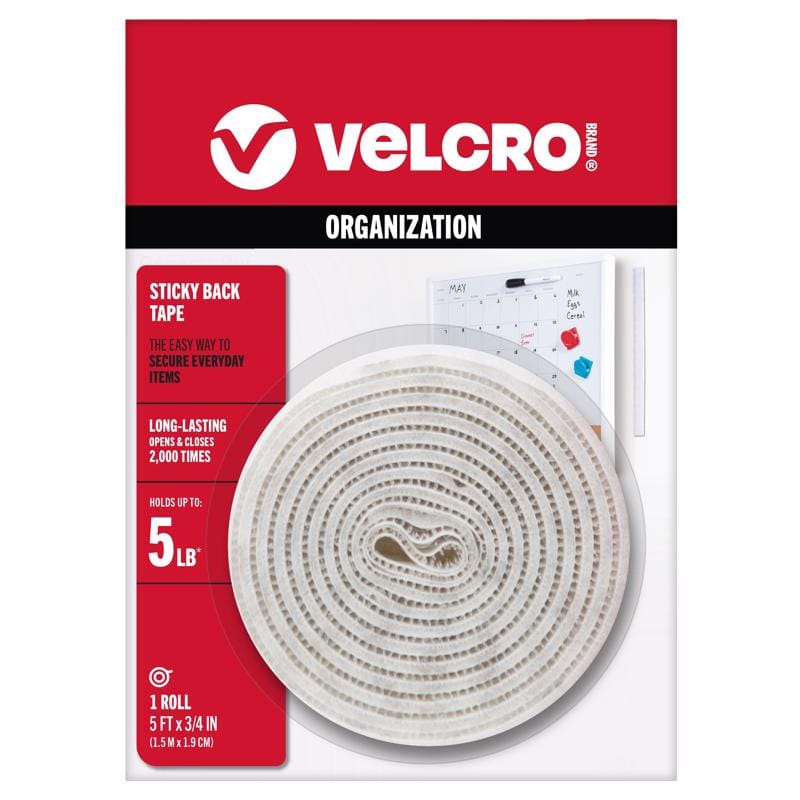 Velcro Brand 90087 Sticky Back Medium Nylon Hook and Loop Fastener 60 in. L 1 pk