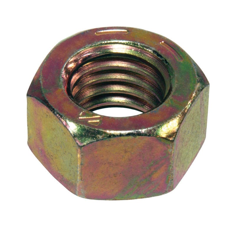 Hillman 180421 7/8 in. Zinc Dichromate Steel USS Hex Nut 10 pk