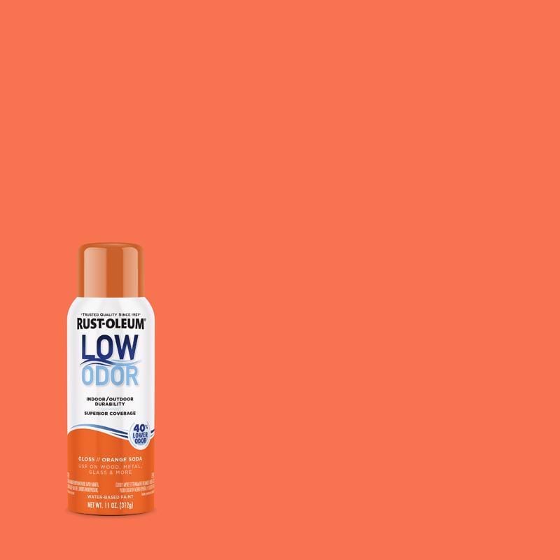 Rust-Oleum 388268 Low Odor Gloss Orange Soda Spray Paint 11 oz