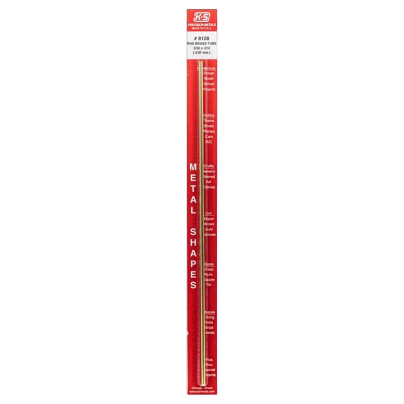 K&S 8128 5/32 in. D X 12 in. L Round Brass Tube 1 pk