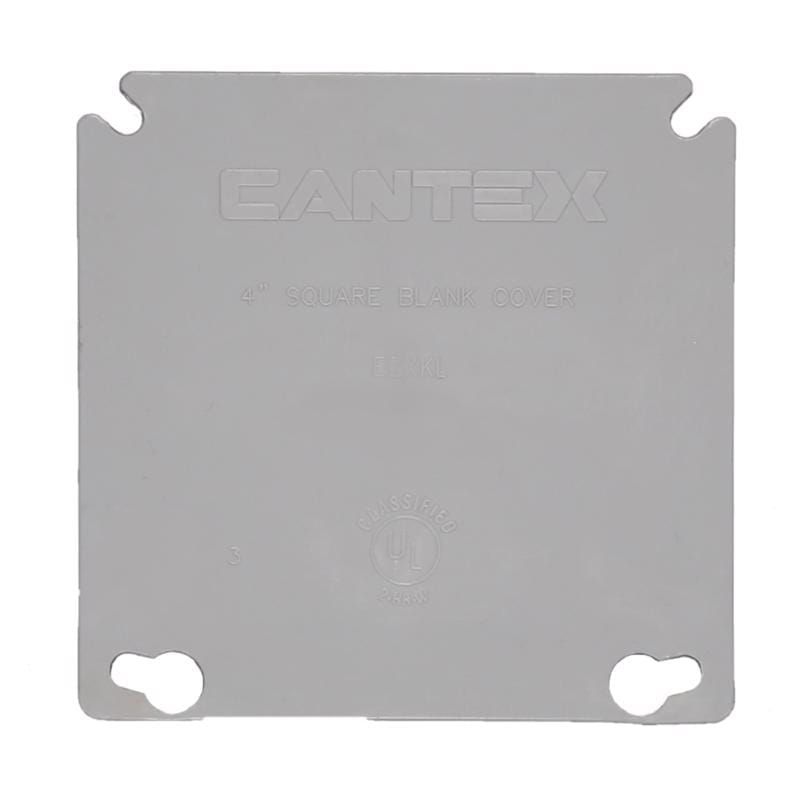 Cantex EZXKL EZ Box New and Old Work Square PVC 2 gang Ring Cover Gray