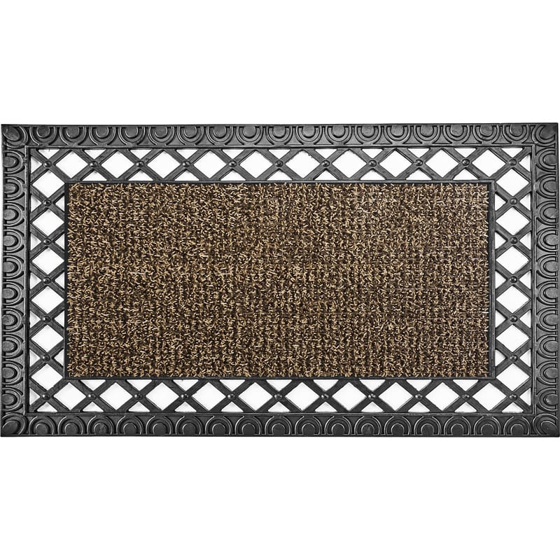 GrassWorx 10376405 18 in. W X 30 in. L Sand French Quarter Astroturf Door Mat