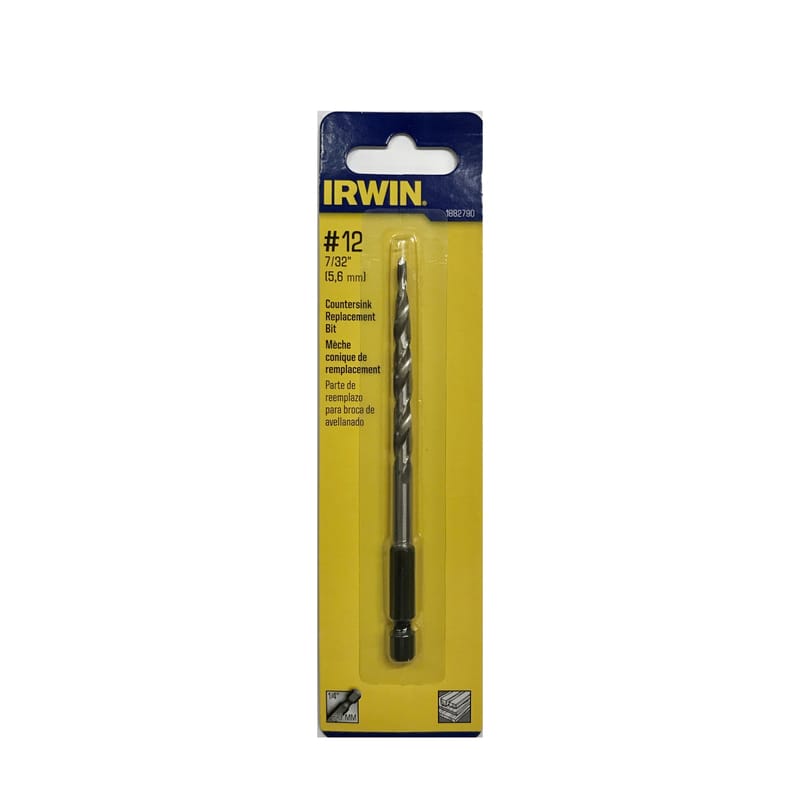 Irwin 1882790 #12 X 7/32 in. D X 7.2 in. L High Speed Steel Wood Countersink 1 pc