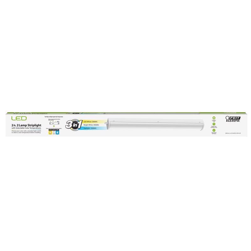 Feit STRP2X24WYLEDV1 24.6 in. L White Hardwired LED Strip Light 2200 lm