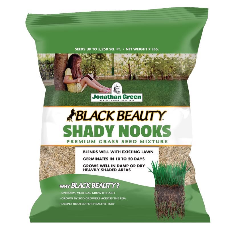 Jonathan Green 11959 Black Beauty Shady Nooks Mixed Full Shade Grass Seed 7 lb