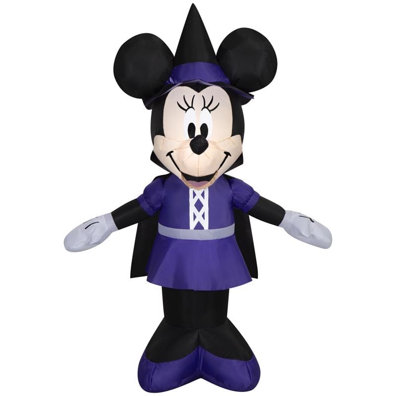 Disney 555396 4 ft. Prelit Minnie as Witch Inflatable