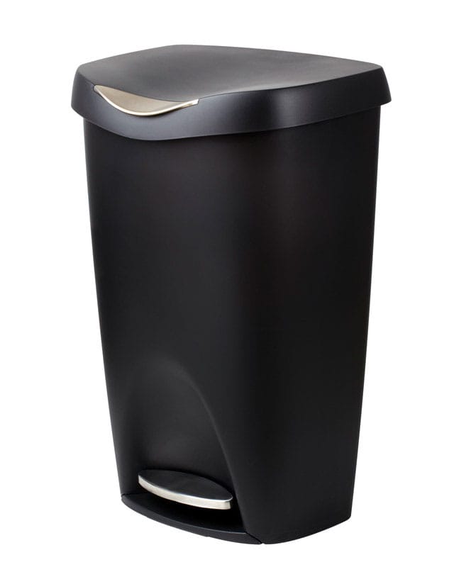Umbra 084200-047 Brim 13 gal Black Plastic Step On Wastebasket
