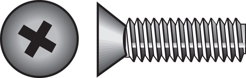 Hillman 101080 No. 10-24 Ga. X 1-1/4 in. L Phillips Flat Head Zinc-Plated Steel Machine Screws 100 pk
