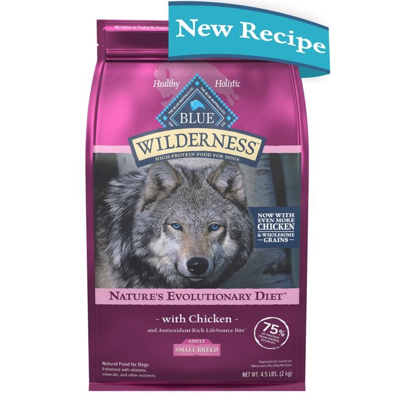 Blue Buffalo 597168 Blue Wilderness Adult Chicken Dry Dog Food Grain Free 4.5 lb