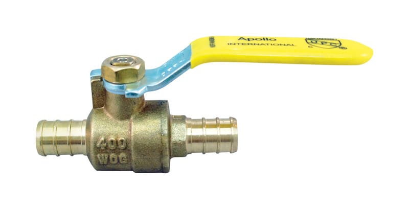 Apollo APXV1212 1/2 in. PEX Barb in to X 1/2 in. PEX Brass Stop Valve