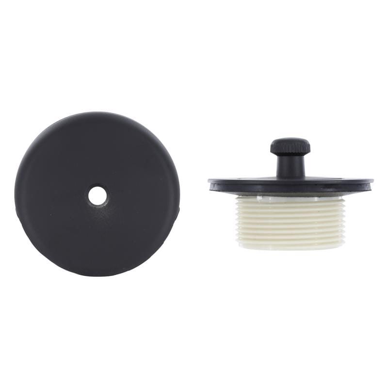 Danco 12102 2-3/4 in. Matte Black Round Metal Lift and Turn Tub Drain Trim Kit