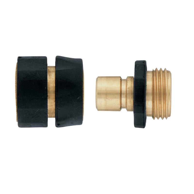 Orbit 58285N 3/4 in. Brass Threaded Female/Male Quick Connector Hose Set