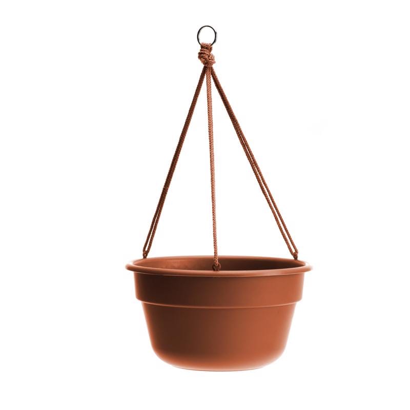 Bloem DCHB12-46 Dura Cotta 6.8 in. H X 12.5 in. W X 12.4 in. D Resin Hanging Basket Terracotta