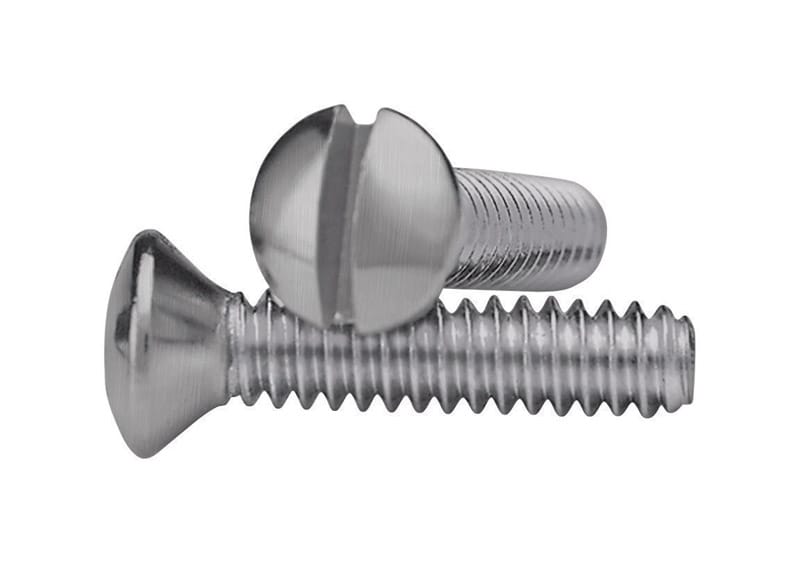 Amertac PSN No. 6 X 1/2 in. L Slotted Oval Head Standard Wallplate Screws
