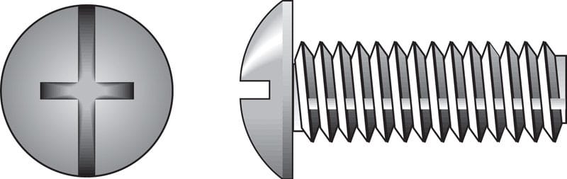 Hillman 111631 No. 8-32 Ga. X 2 in. L Combination Truss Head Zinc-Plated Steel Machine Screws 100 pk
