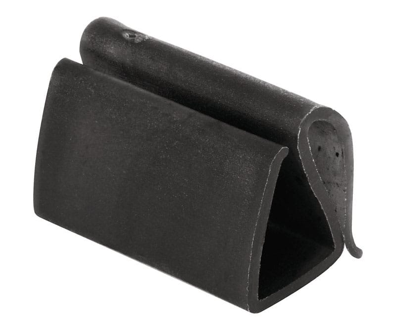 Prime-Line L 5796 Black Vinyl Retainer Clip For 3/8 inch 4 pk