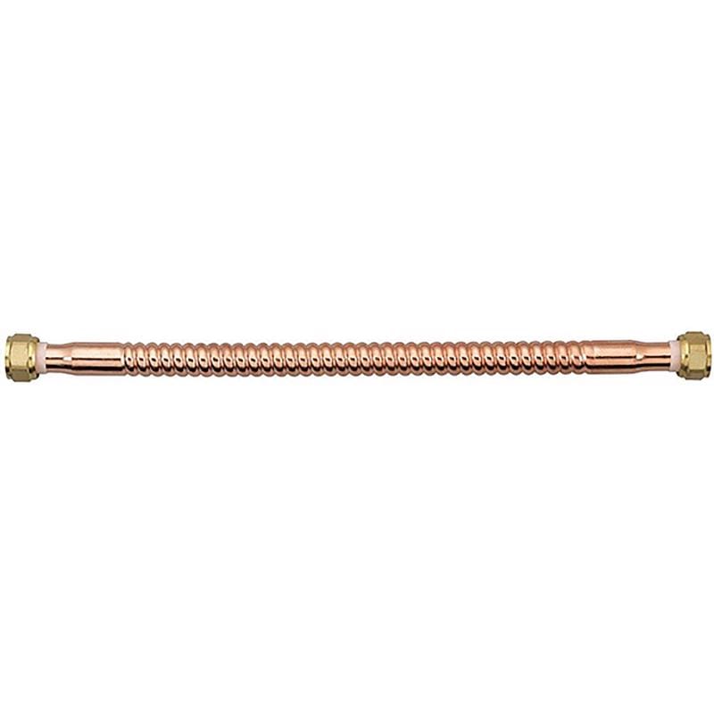 Homewerks 7211-18-34FIP-B 3/4 in. FIP in. X 3/4 in. D FIP 18 in. Copper Water Heater Supply Line