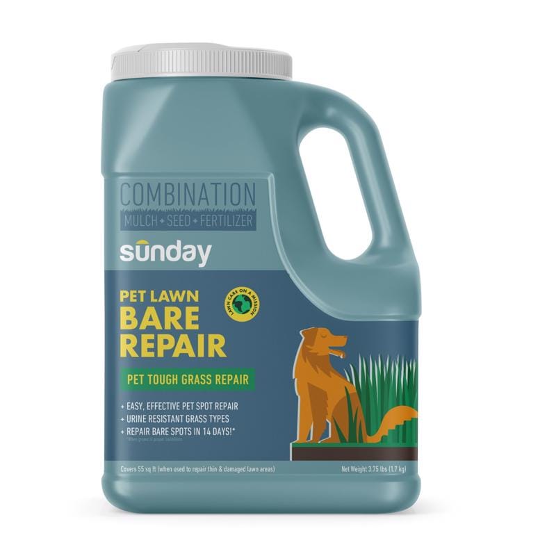 Sunday FS3003 Pet Lawn Bare Repair All Grasses Sun or Shade Grass Repair Kit 3.75 lb