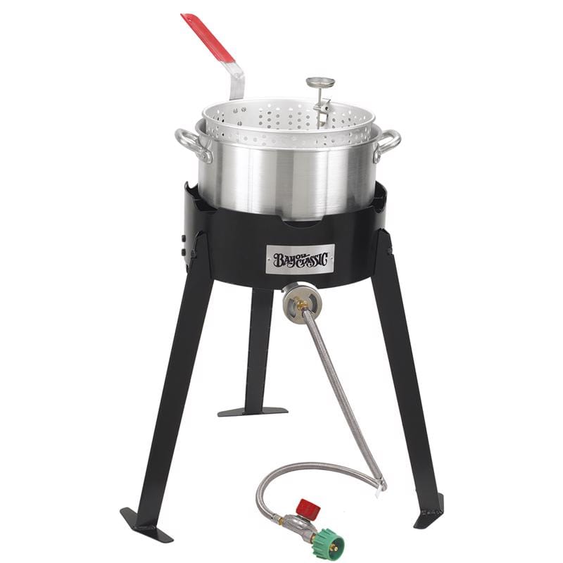 Bayou Classic 2212 41000 BTU Aluminum Fish Fryer Kit 10 qt