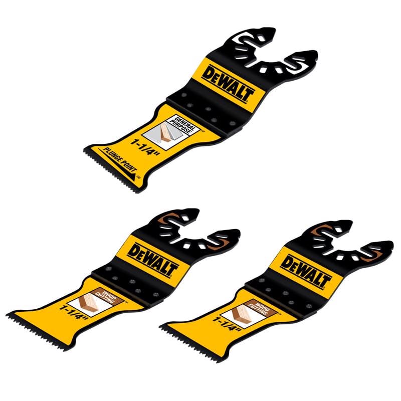 Dewalt DWA4206BM-3 1-1/4 in. W Bi-Metal PlungePoint Oscillating Blade Set 3 pk