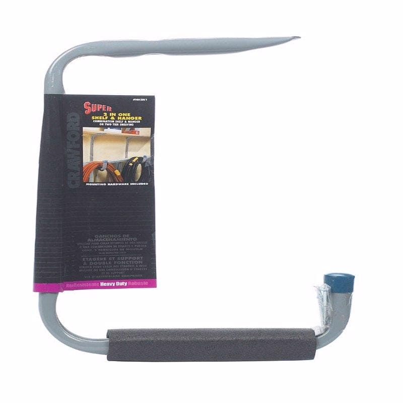 Crawford HH2N1 12 in. L Gray Steel Shelf Bracket Storage Hanger Hanger Holder 50 lb. cap. 1 pk