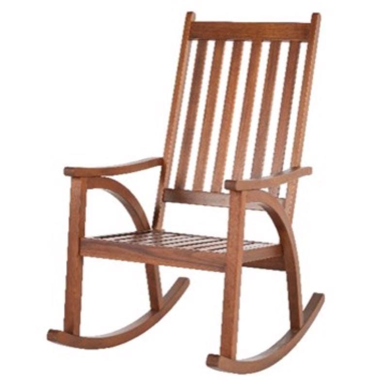 Living Accents L041-51V0 Natural Wood Frame Rocking Chair