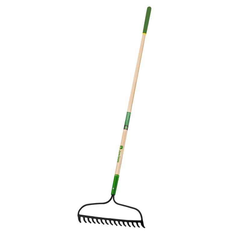 John Deere R-15AMX-JD 66 in. 15 Tine Steel Bow Rake Wood Handle