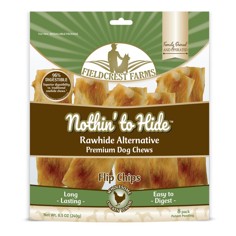Fieldcrest Farms 148 Nothin' to Hide Flip Chip Chicken Grain Free Chews For Dogs 0.53 lb 10 in. 8 pk