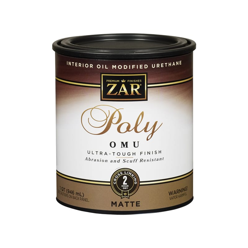 Zar 832735 Ultra Max Matte Clear Water-Based Polyurethane 1 qt
