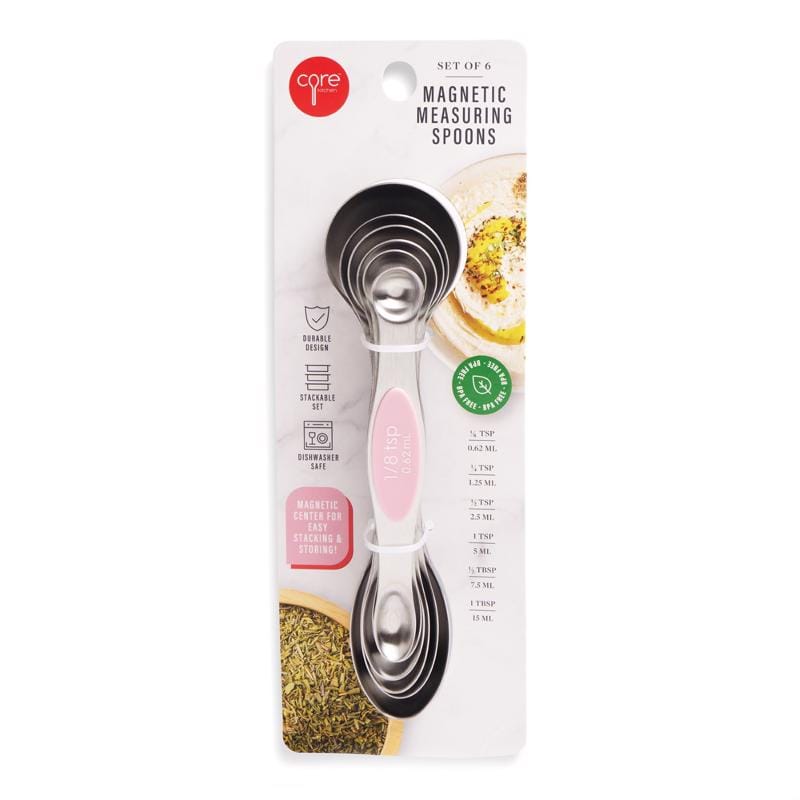 Core Kitchen AC56755 Magnetic Silicone/Stainless Steel Assorted Measuring Spoon Set