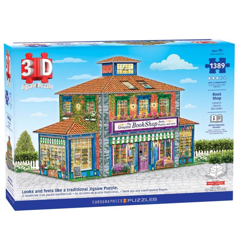 Eurographics 9910-6046 Book Shop 3D Jigsaw Puzzle 1389 pc