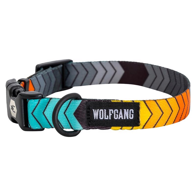 Wolfgang WC-001-108 Multicolored ChevTech Polyester Dog Collar Small