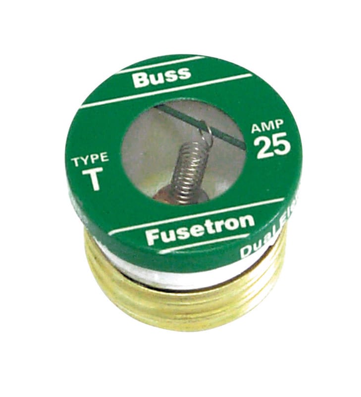 Bussmann T-25 25 amps Dual Element Plug Fuse 4 pk