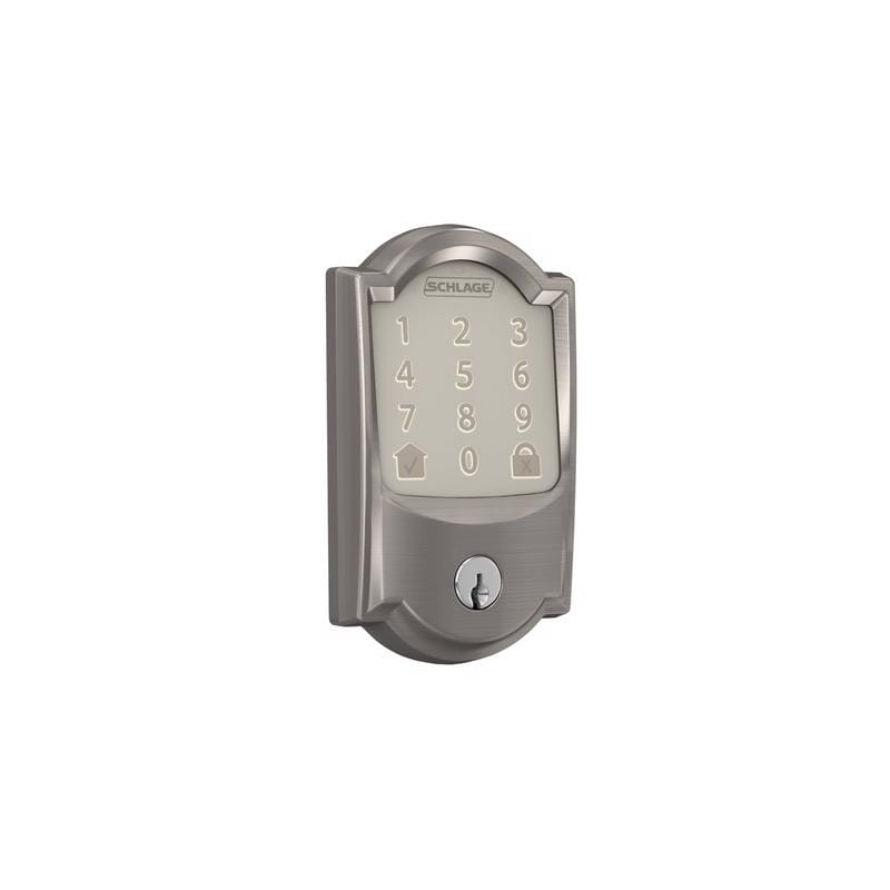 Schlage BE489WBVCAM619 Encode Satin Nickel Metal Wi-Fi Deadbolt