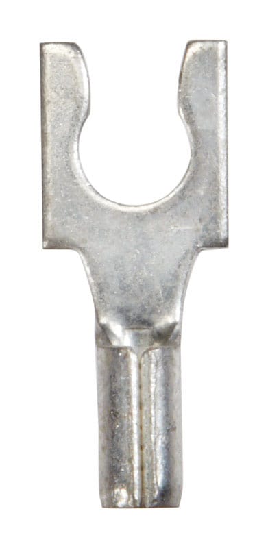Jandorf 60979 22-18 Ga. Uninsulated Wire Spade Terminal Silver 5 pk
