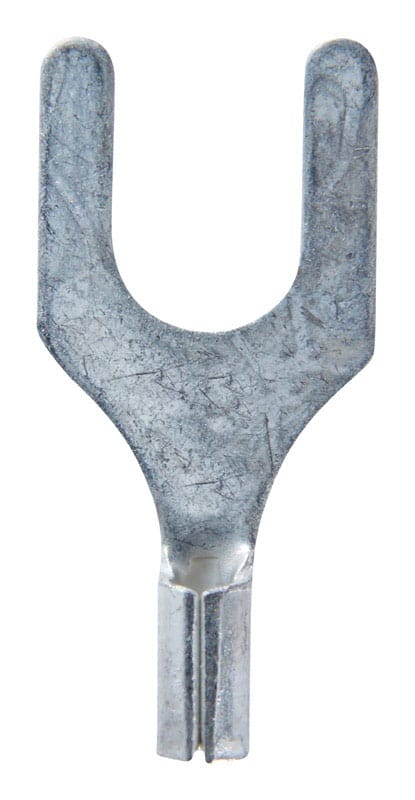 Jandorf 60983 22-18 Ga. Uninsulated Wire Spade Terminal Silver 5 pk