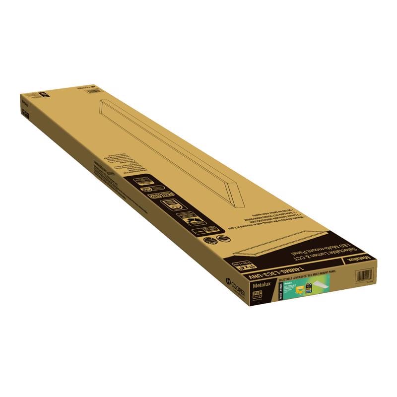 Cooper Lighting 14MMS-L3C3-UNV Metalux 1.8 in. H X 12.8 in. W X 48.8 in. L White LED Flat Panel Light Fixture
