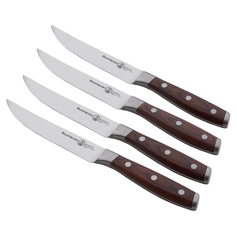 Messermeister L8684-5/4S Avanta 5 in. L Stainless Steel Steak Knife Set 4 pc