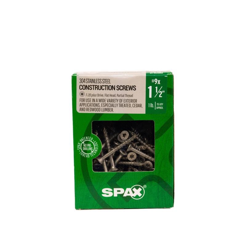 Spax 4197000450404 Multi-Material No. 9 Label X 1-1/2 in. L Star Flat Head Serrated Construction Screws