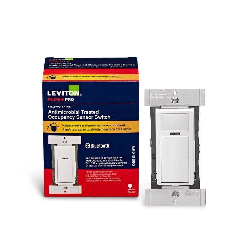 Leviton ODS15-GHW Decora 10 amps Motion Sensor Switch White 1 pk