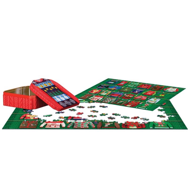 Eurographics 8551-5662 Ugly Christmas Sweaters Tin Collectible Tins with Puzzles Multicolored 550 pc