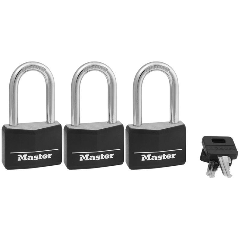 Master Lock 5715586 Covered Padlock Blck 3Pack
