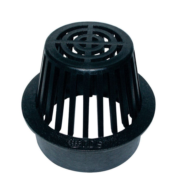 NDS 90 6 in. Black Round Polyolefin Atrium Grate