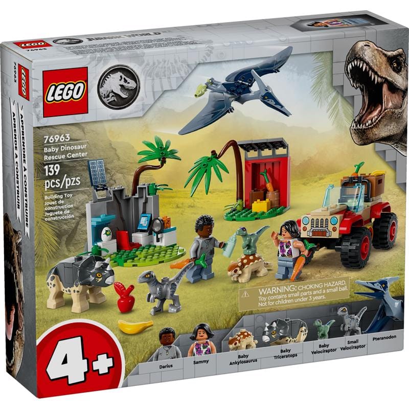 Lego 76963 Jurrasic World Baby Dinosaur Rescue Center Building Set Multicolor 139 pc