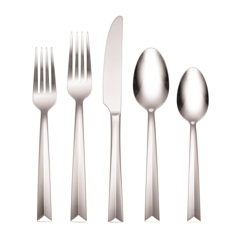 Hampton Forge 894317 Moxie Silver Stainless Steel Flatware Set 20 pc