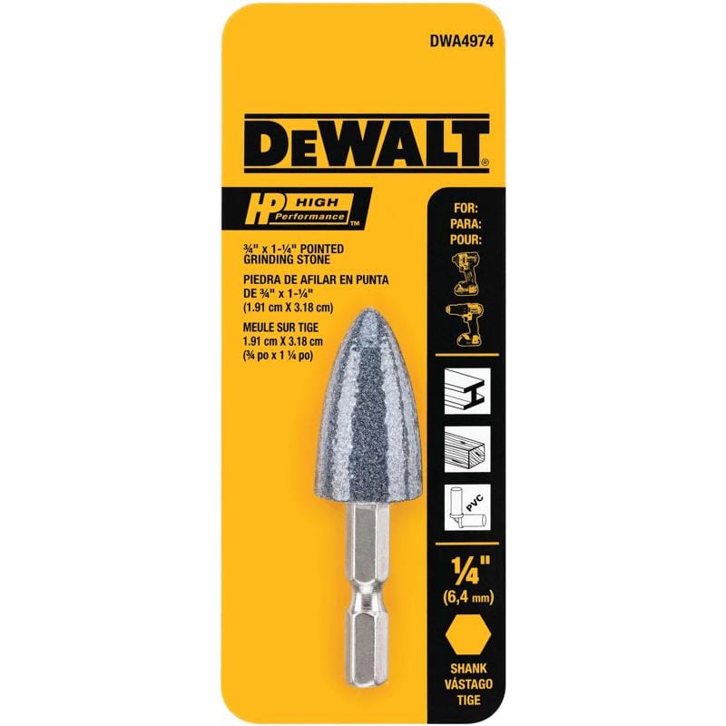 Dewalt DWA4974 HP 3/4 in. D Aluminum Oxide Conical Grinding Point Conical 1 pk