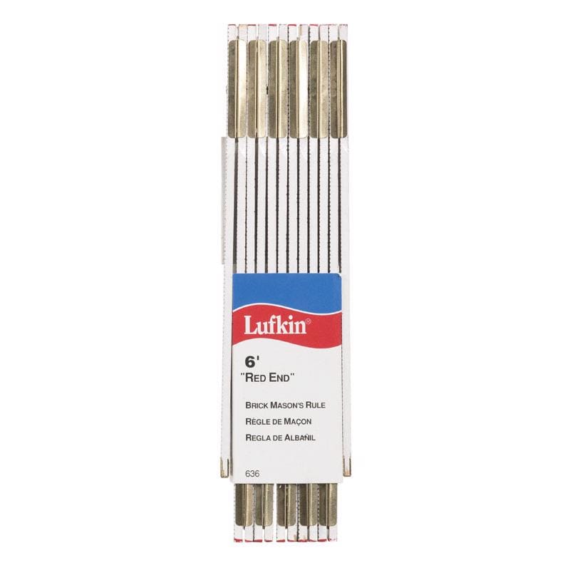 Crescent 636LLN Lufkin 6 in. L X 5/8 in. W Wood Folding Masonry Rule SAE
