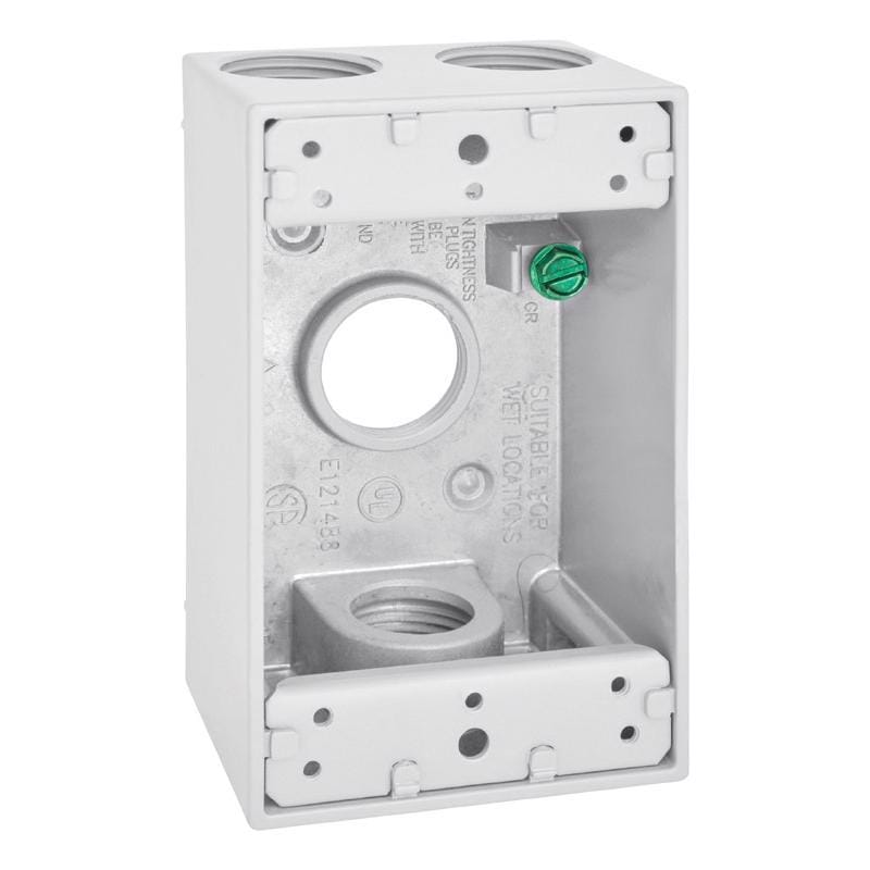 Sigma Engineered Solutions 14251WH New Work 18.3 cu in Rectangle Die-Cast Metal 1 gang Weatherproof Box Whit